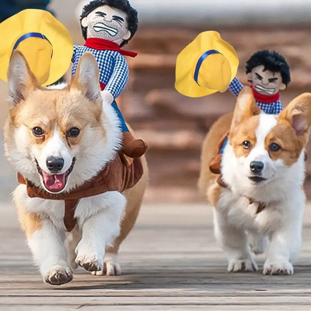 Cowboy Horse Saddle Costume for Pets – Funny Western Outfit for Dogs & Cats