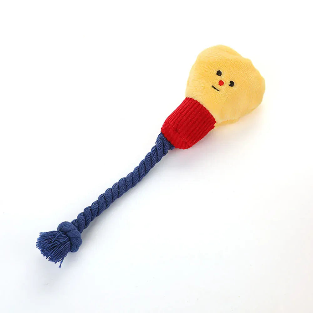 Cute Light Bulb Plush Dog Toy | Squeaky Chew Toy for Dogs & Cats | Durable Soft Plush Pet Toy for Puppies
