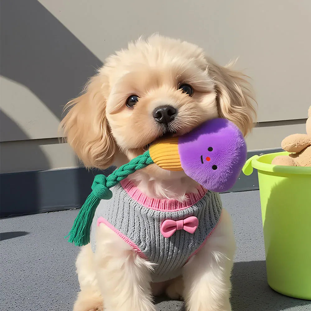 Cute Light Bulb Plush Dog Toy | Squeaky Chew Toy for Dogs & Cats | Durable Soft Plush Pet Toy for Puppies