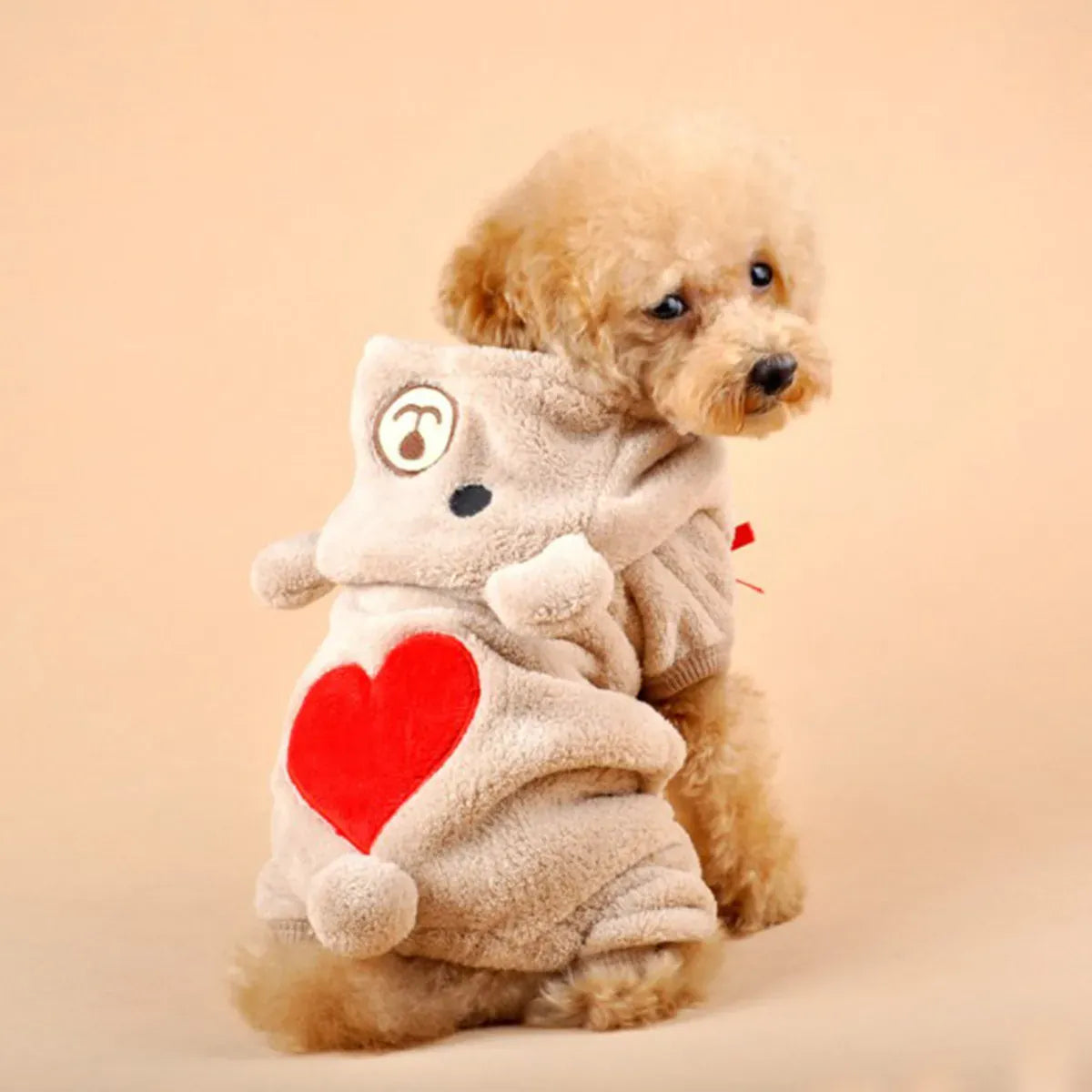 Cute Winter Dog Hoodie - Coral Fleece Warm Puppy Sweater for Small Pets