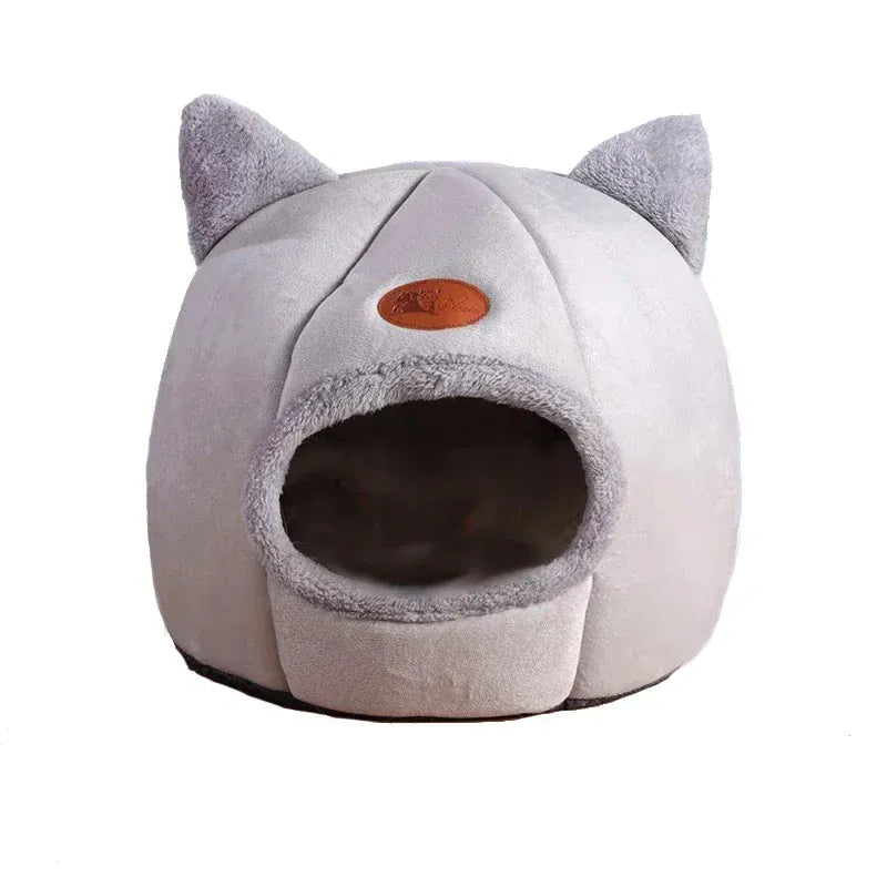 Deep Sleep Comfort Cat Bed - Winter Warm Cave Nest Removable Pet House