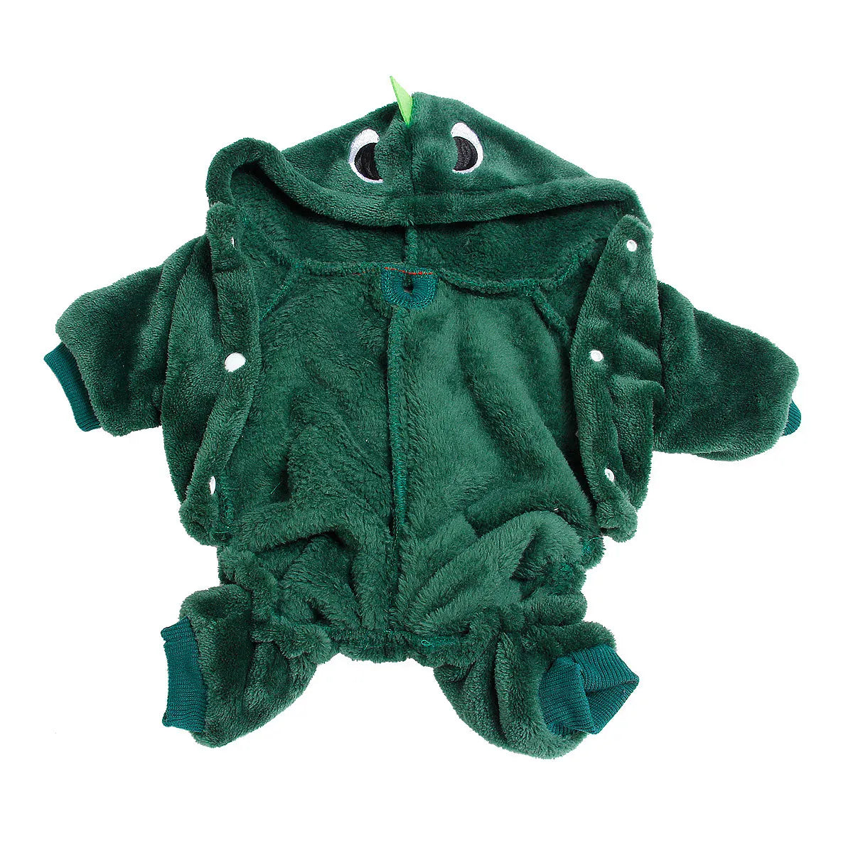 Dinosaur Dog Pajamas - Flannel Costume for Small Dogs & French Bulldogs