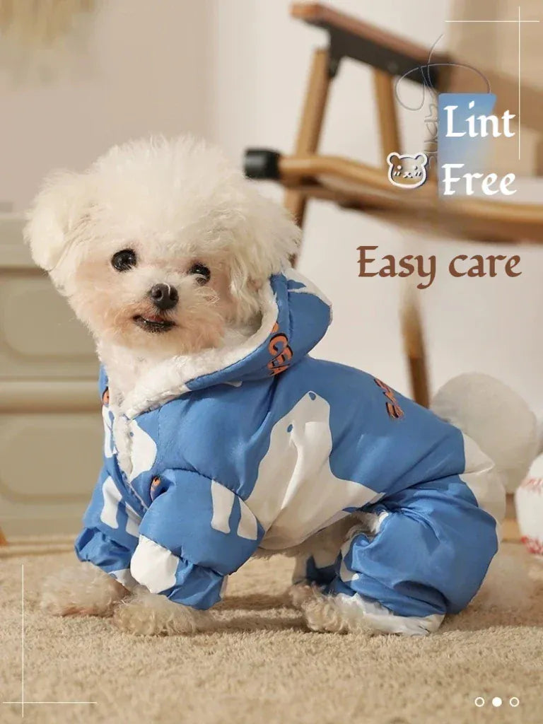 Dog Autumn Winter Clothing | Waterproof Puppy Coat | Warm Four-Legged Outdoor Dog Jacket