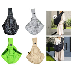 Dog Cat Carrier Bag - Padded Strap Soft Breathable Shoulder Tote Bag for Small Dogs & Cats, Hands-Free Pet Carrier for Outdoor Travel