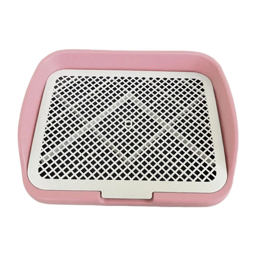 Dog Litter Box with Post - Indoor Potty Tray for Small Medium Dogs