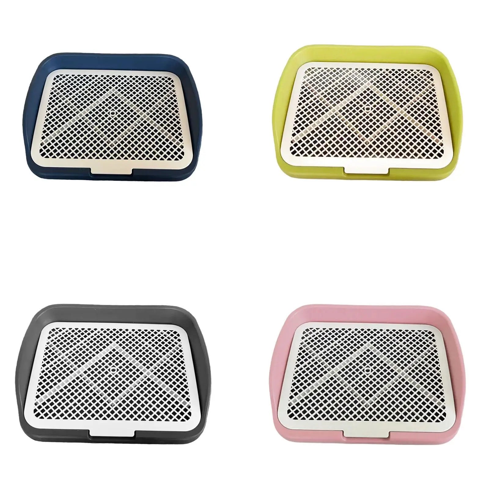 Dog Litter Box with Post - Indoor Potty Tray for Small Medium Dogs