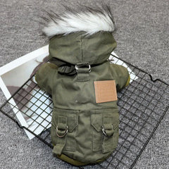 Dog Outdoor HikiDog Outdoor Autumn Winter Warm Hoodie Coat – Fashionable Pet Jacket for Small & Medium DogsAutumn Winter Warm Clothes With Hoodie Fashionable Design Coats Comfortable Polyester Cotton Jacket for Petng