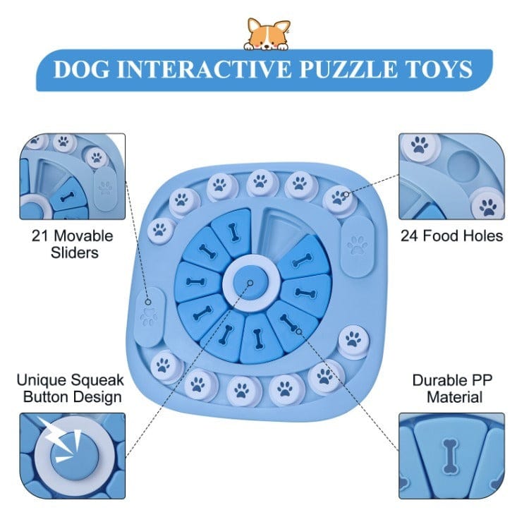 Dog Puzzle Toys | Interactive Treat Dispensing Toys for Dogs | Educational Slow Feeder for Small, Medium & Large Dogs