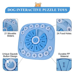 Dog Puzzle Toys | Interactive Treat Dispensing Toys for Dogs | Educational Slow Feeder for Small, Medium & Large Dogs