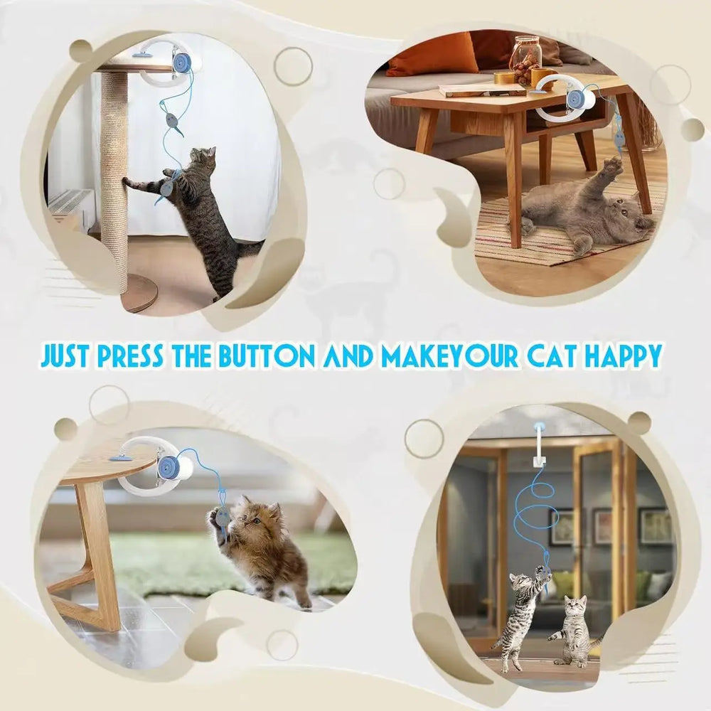Door HanginDoor Hanging Auto-Rebound Cat Toy | Retractable Kitten Teaser with 3 Colorful Mice | Interactive Indoor Cat Exercise Toyg Auto-Rebound Cat Toy, Retractable Kitten Teaser with 3 Colorful Mice, Interactive Pet Play Toy for Indoor Cats