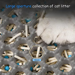 Double Layer Cat Litter Mat - Waterproof Washable Litter Trapper with Non-Slip Base