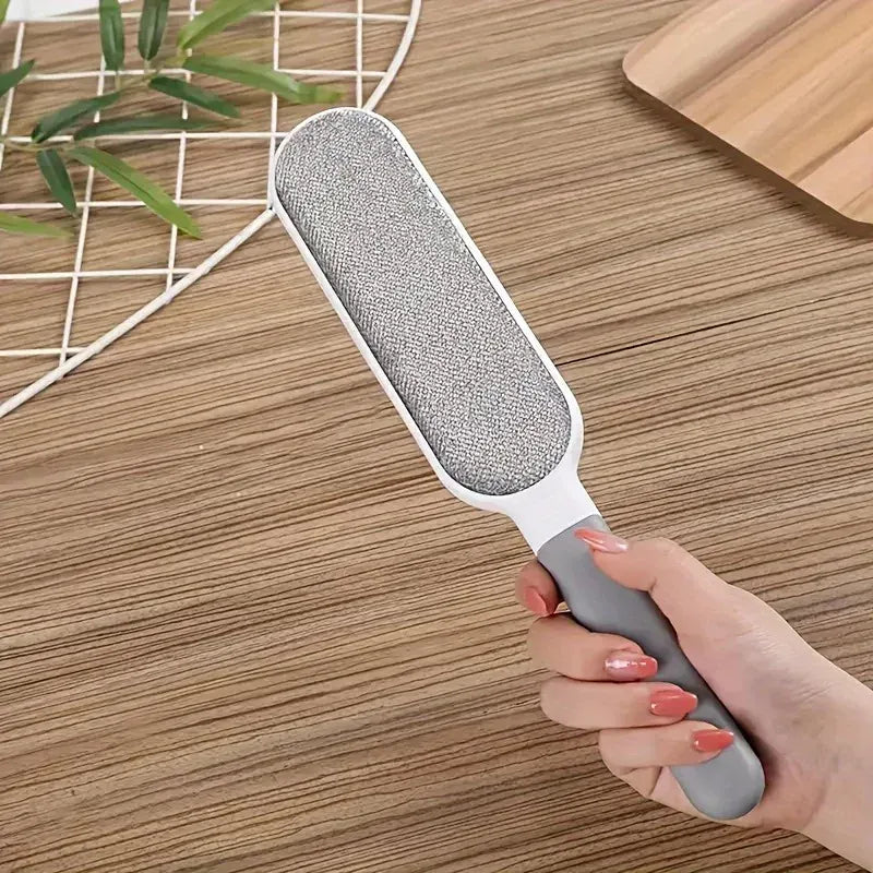 Double-Sided Pet Hair Remover Brush – Manual Lint Roller for Furniture, Car Seats & Clothing