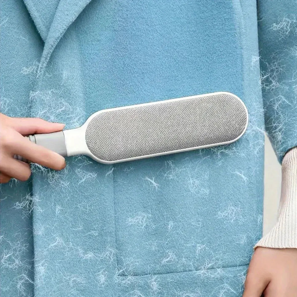 Double-Sided Pet Hair Remover Brush – Manual Lint Roller for Furniture, Car Seats & Clothing