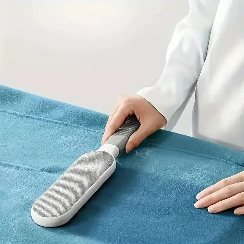 Double-Sided Pet Hair Remover Brush – Manual Lint Roller for Furniture, Car Seats & Clothing