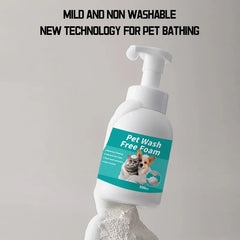 Dry Cleaning Foam for Dogs & Cats | Leave-In Body Wash for Pets | Decontamination & Unscented Fragrance Pet Grooming Foam