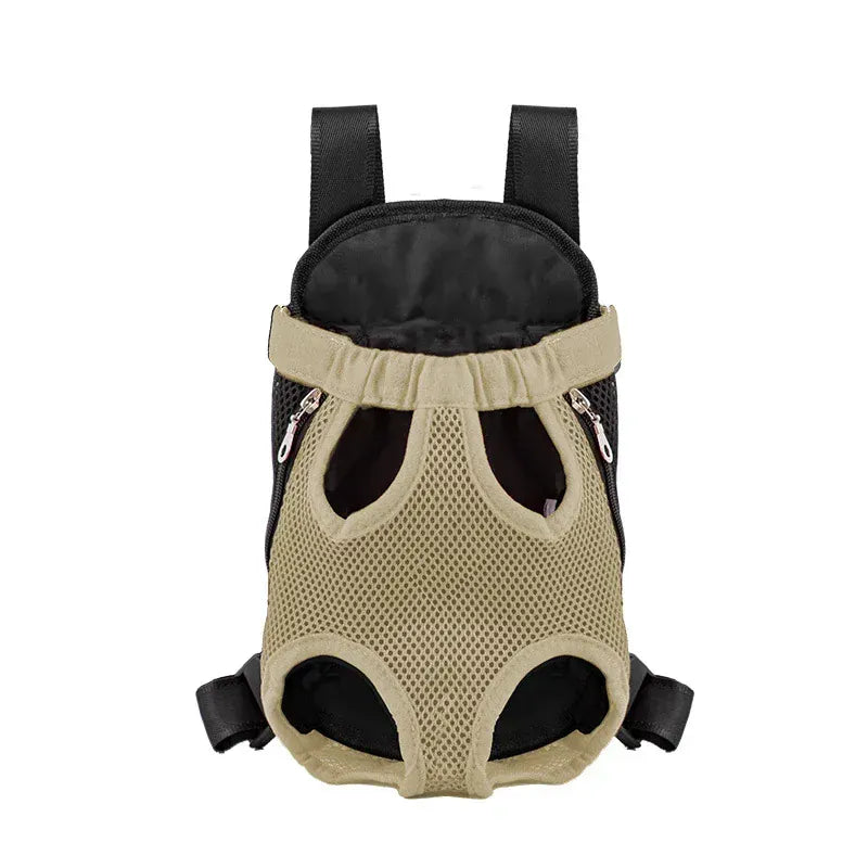 Dual Shoulder Pet Carrier Backpack - Portable Breathable Cat & Dog Travel Bag with Legs-Out Design, Multiple Size Options (S to XL)
