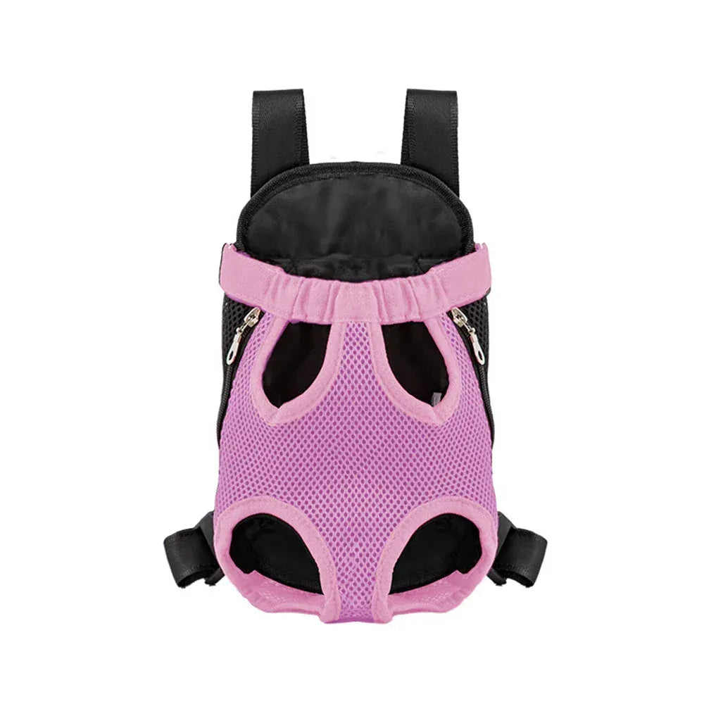 Dual Shoulder Pet Carrier Backpack - Portable Breathable Cat & Dog Travel Bag with Legs-Out Design, Multiple Size Options (S to XL)