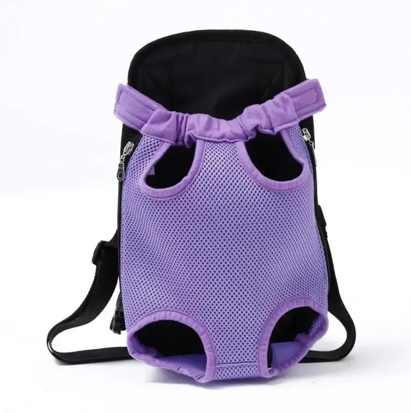 Dual Shoulder Pet Carrier Backpack - Portable Breathable Cat & Dog Travel Bag with Legs-Out Design, Multiple Size Options (S to XL)