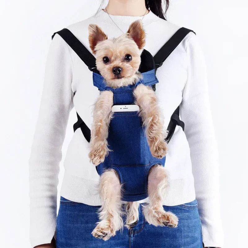 Dual Shoulder Pet Carrier Backpack - Portable Breathable Cat & Dog Travel Bag with Legs-Out Design, Multiple Size Options (S to XL)