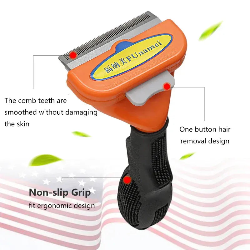 Dual-Sided Pet Grooming Brush - Hair Removal Comb for Cats & Dogs
