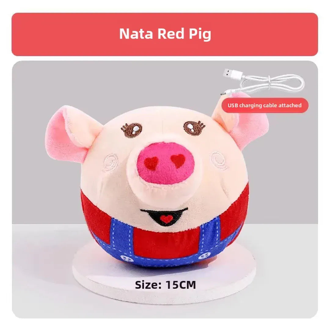 Electric Jumping Dog Toy - USB Rechargeable Interactive Plush Ball