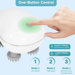 Electric Pet Massager - 4 Rotating Head Massage Tool for Cats & Dogs