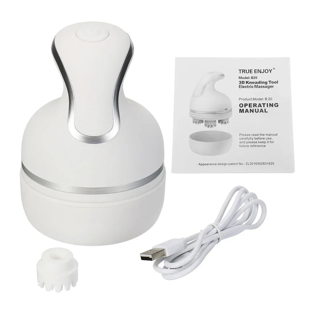 Electric Pet Massager - USB Charging Head & Body Massage for Dogs Cats Stress Relief