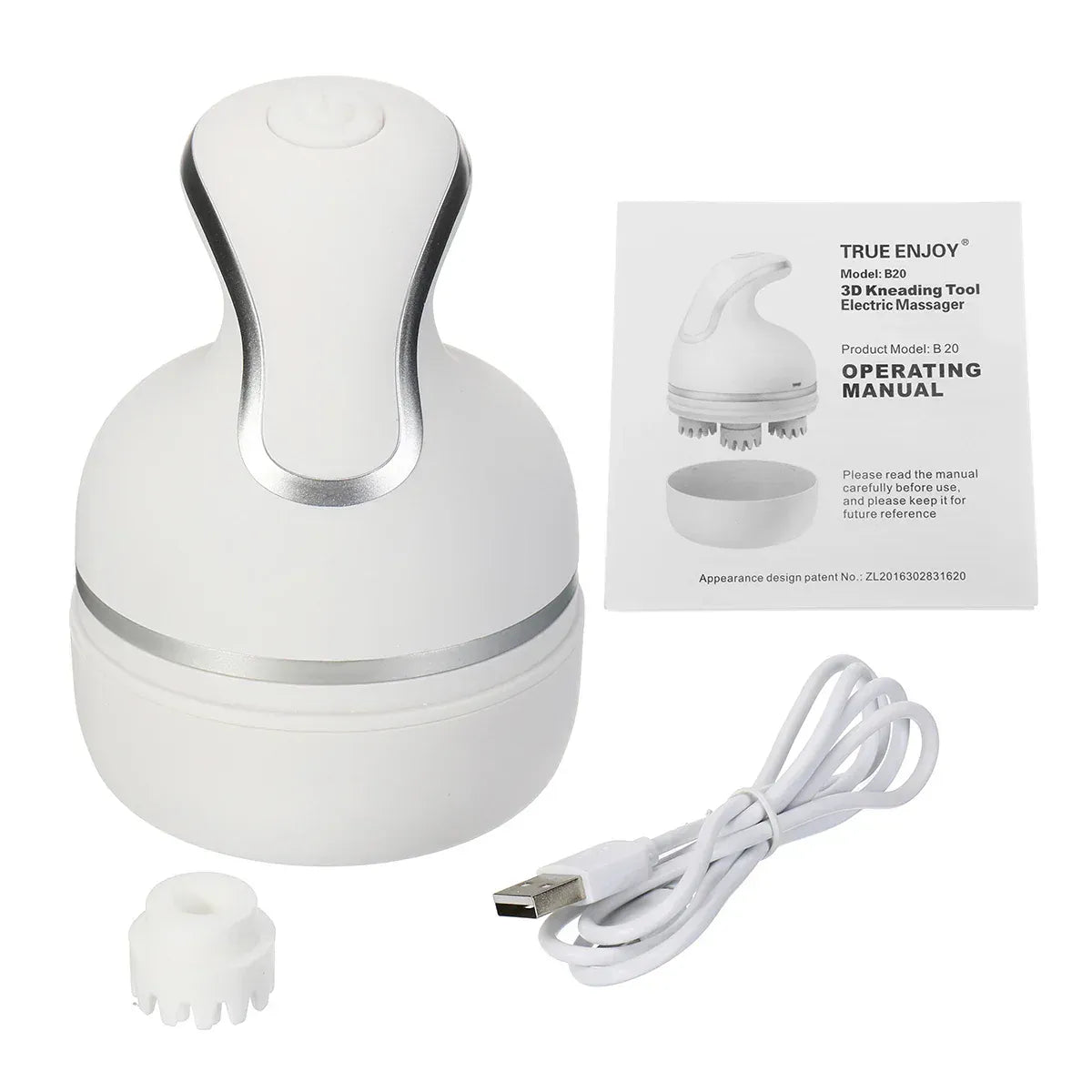 Electric Pet Massager - USB Charging Head & Body Massage for Dogs Cats Stress Relief