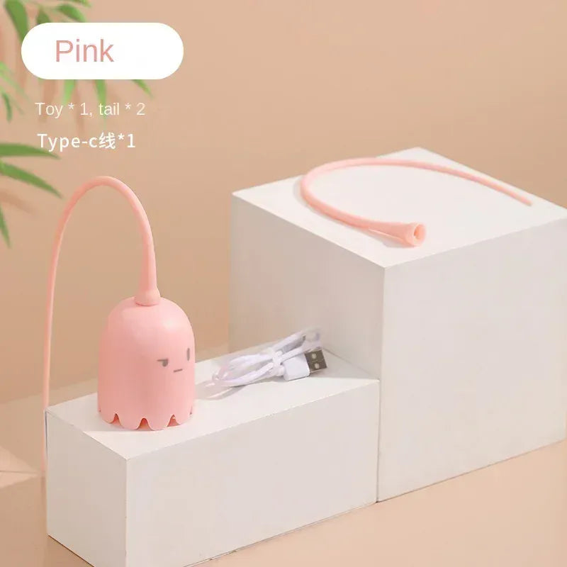 Electric Rolling Ball Cat Toy - Automatic Silicone Mouse Tail USB Charging