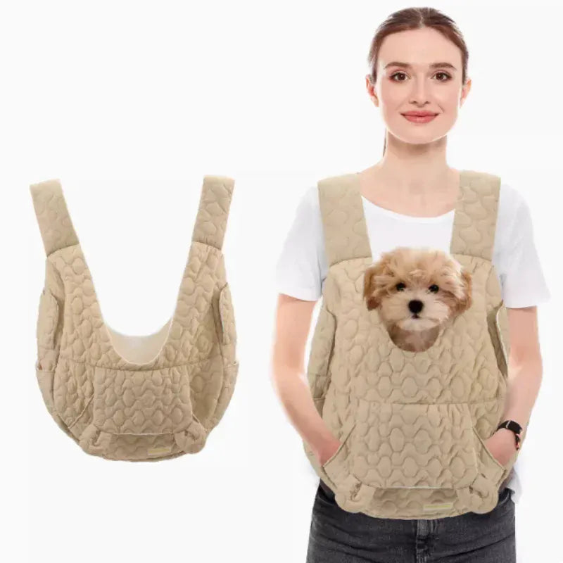 Extra Large Pet Chest Carrier Bag - Waterproof & Wind Resistant Dog Cat Backpack, Hands-Free Front Carrier for Pets Under 4kg