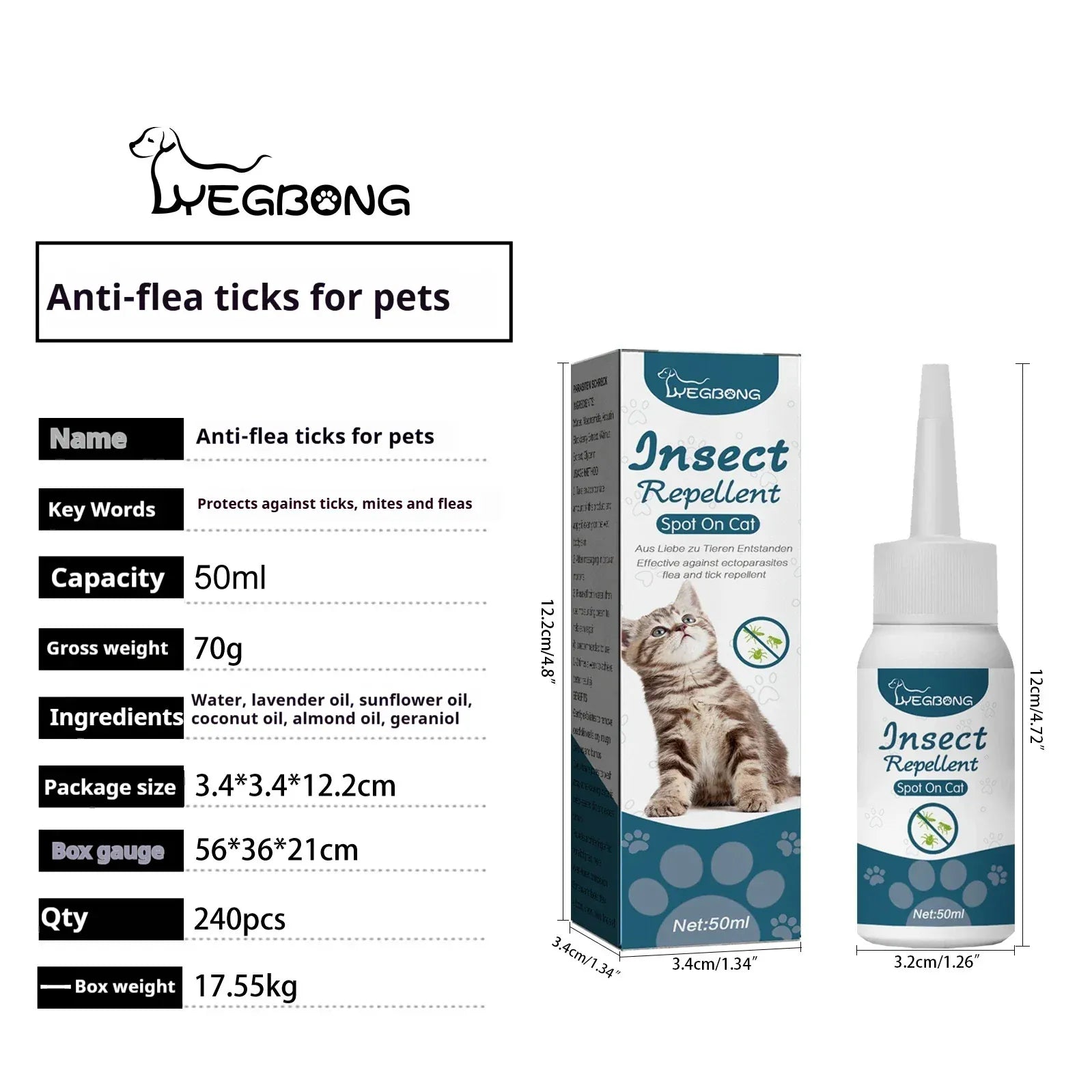 Flea & Tick Drops for Dogs & Cats - Monthly Prevention Treatment & Control