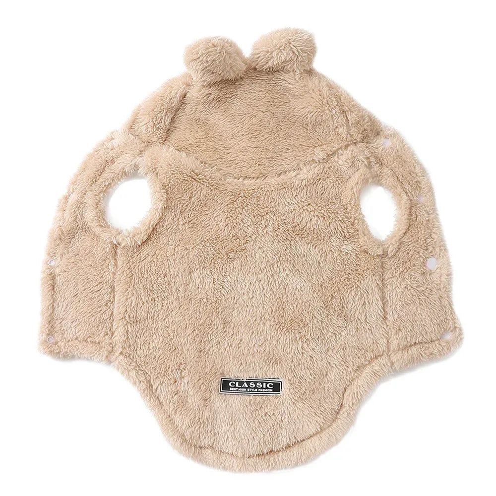 Fleece Pet Hoodie - Winter Cat & Dog Sweater for Small Breeds