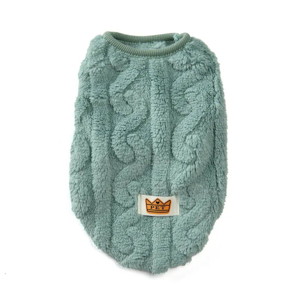 Fleece Warm Dog Vest — Soft Cozy Plush Winter Sleeveless Sweatshirt for Small & Medium Dogs and Cats