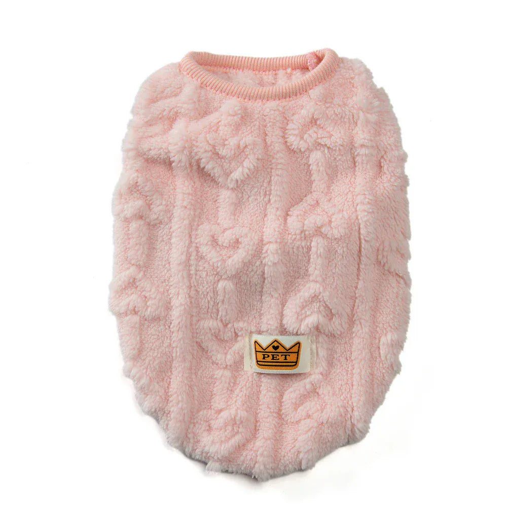 Fleece Warm Dog Vest — Soft Cozy Plush Winter Sleeveless Sweatshirt for Small & Medium Dogs and Cats