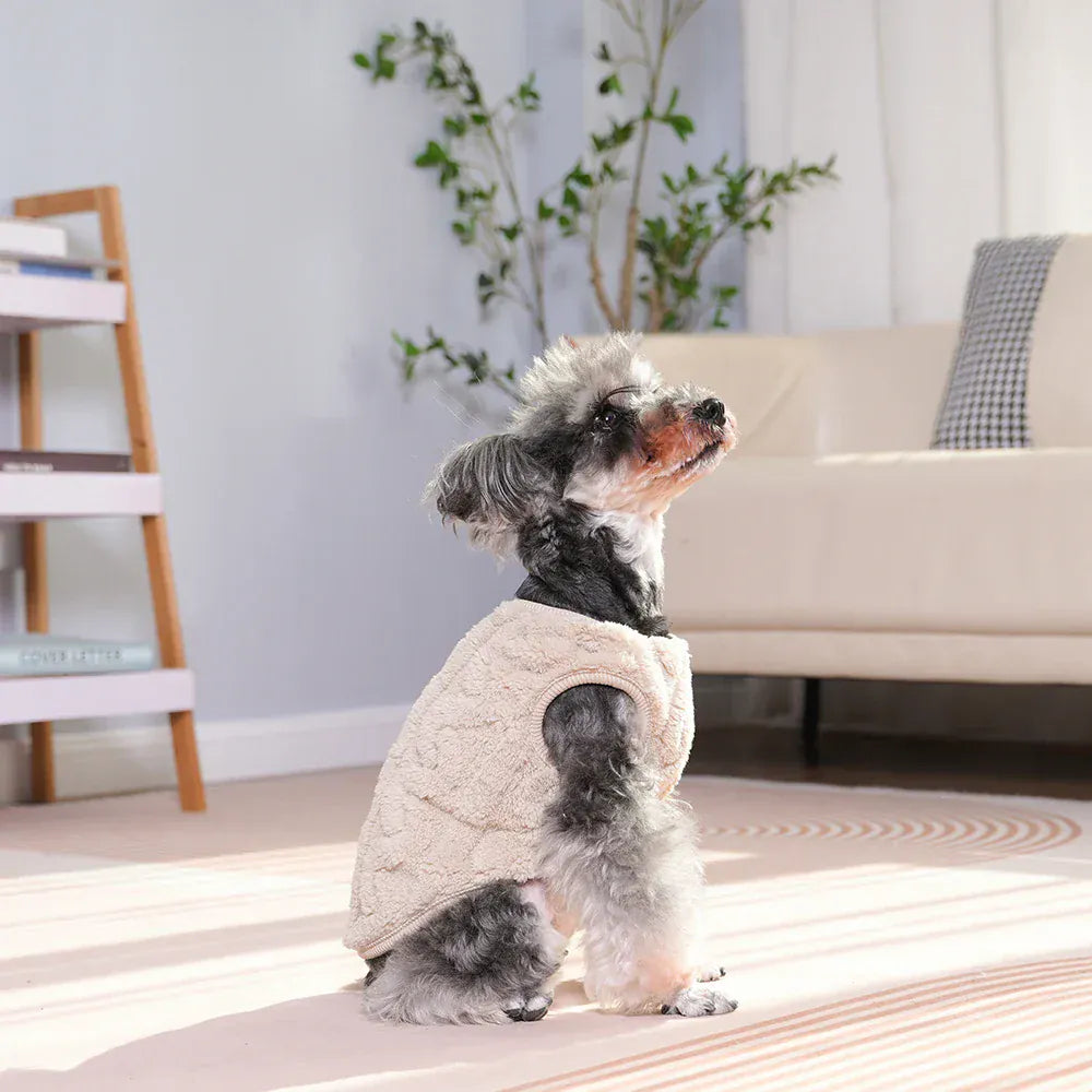 Fleece Warm Dog Vest — Soft Cozy Plush Winter Sleeveless Sweatshirt for Small & Medium Dogs and Cats