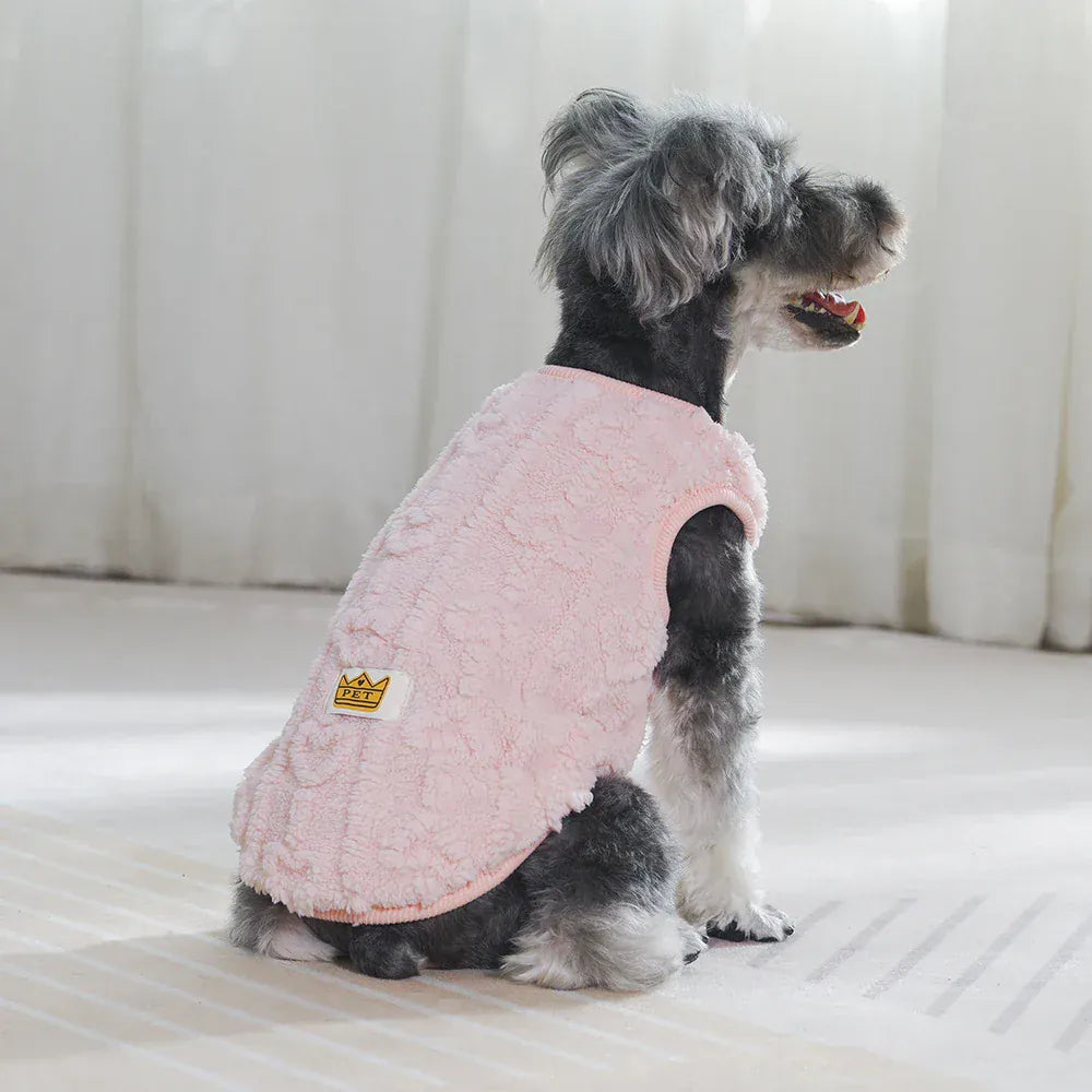 Fleece Warm Dog Vest — Soft Cozy Plush Winter Sleeveless Sweatshirt for Small & Medium Dogs and Cats