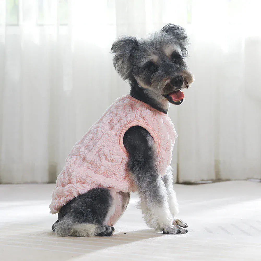 Fleece Warm Dog Vest — Soft Cozy Plush Winter Sleeveless Sweatshirt for Small & Medium Dogs and Cats