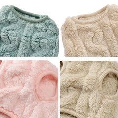 Fleece Warm Dog Vest — Soft Cozy Plush Winter Sleeveless Sweatshirt for Small & Medium Dogs and Cats