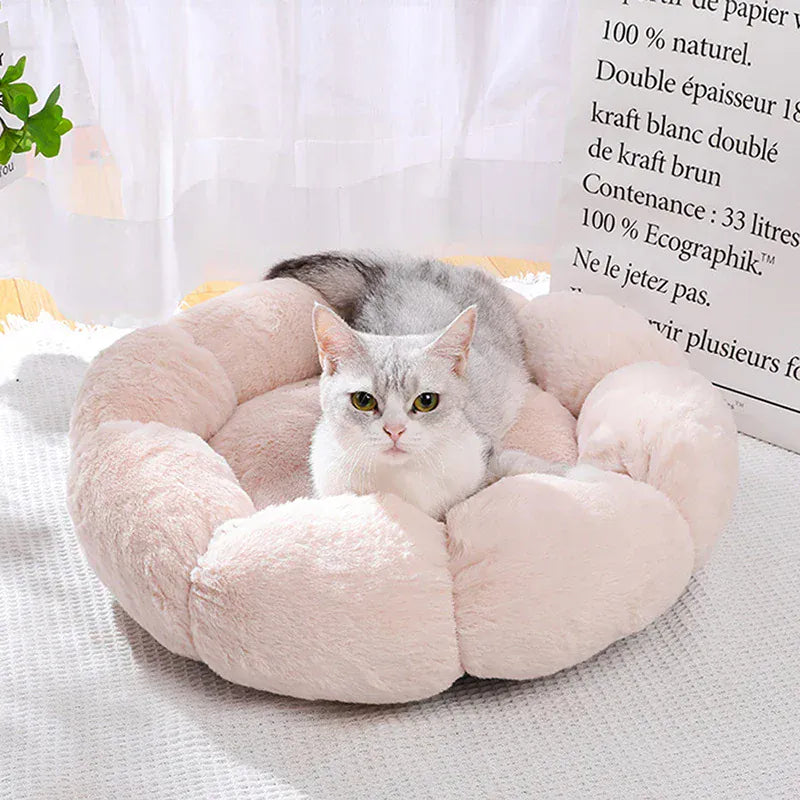 Flower Soft Pet Bed - Winter Warm Cat Dog Cushion Breathable Thicken Mat