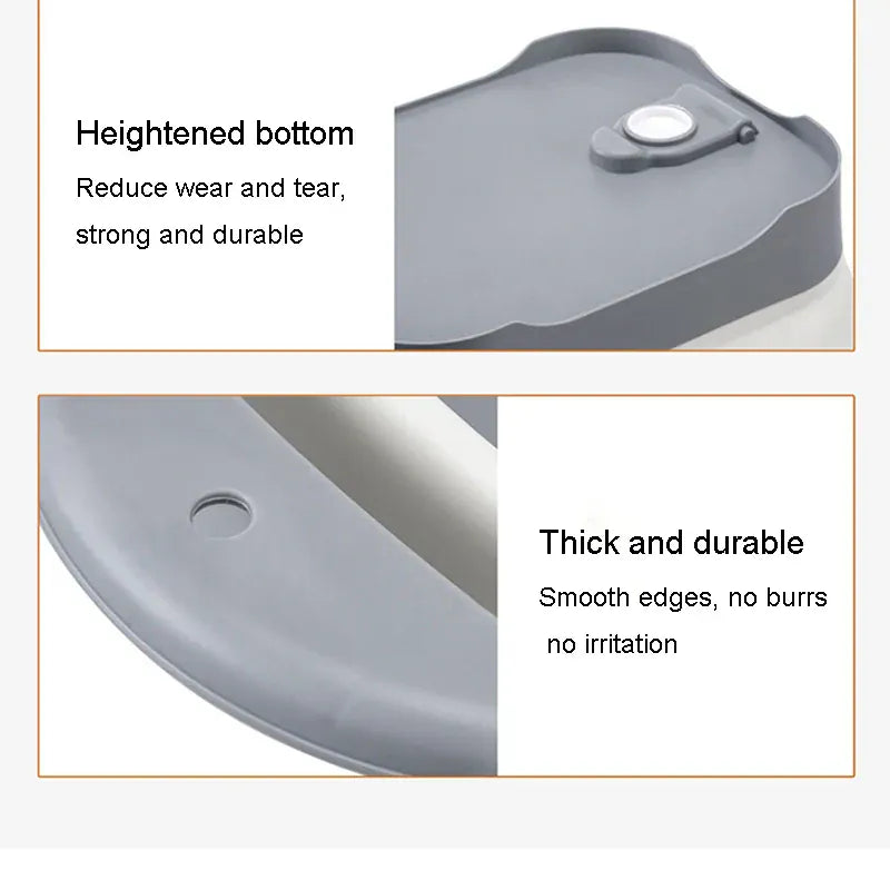 Foldable Pet Bathtub for Cats & Small Dogs - Portable Anti-Escape Washing Basin with Anti-Slip Bottom, Collapsible Dog Bath Tub