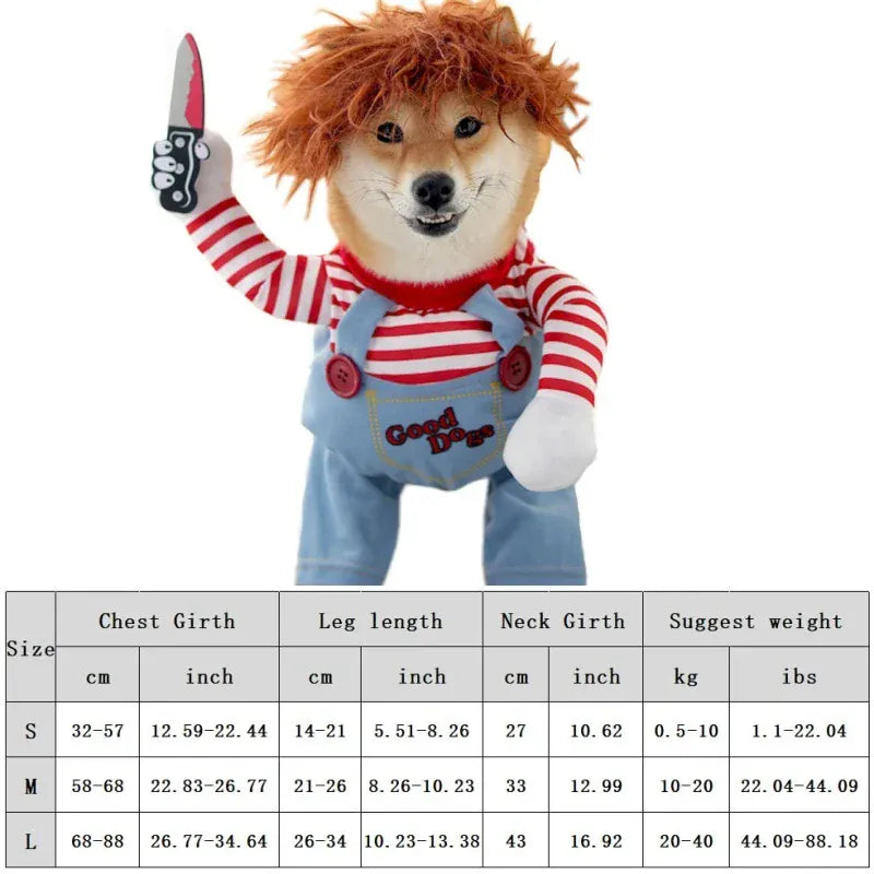 Funny Animal Costume for Dogs & Cats – Hooded Sweatshirt Outfit for Halloween & Cosplay