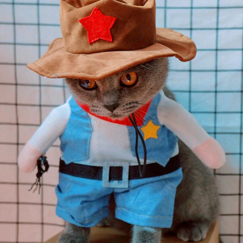 Funny Animal Costume for Dogs & Cats – Hooded Sweatshirt Outfit for Halloween & Cosplay