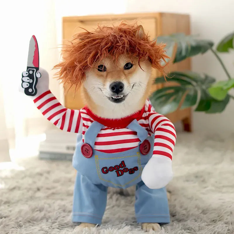 Funny Animal Costume for Dogs & Cats – Hooded Sweatshirt Outfit for Halloween & Cosplay