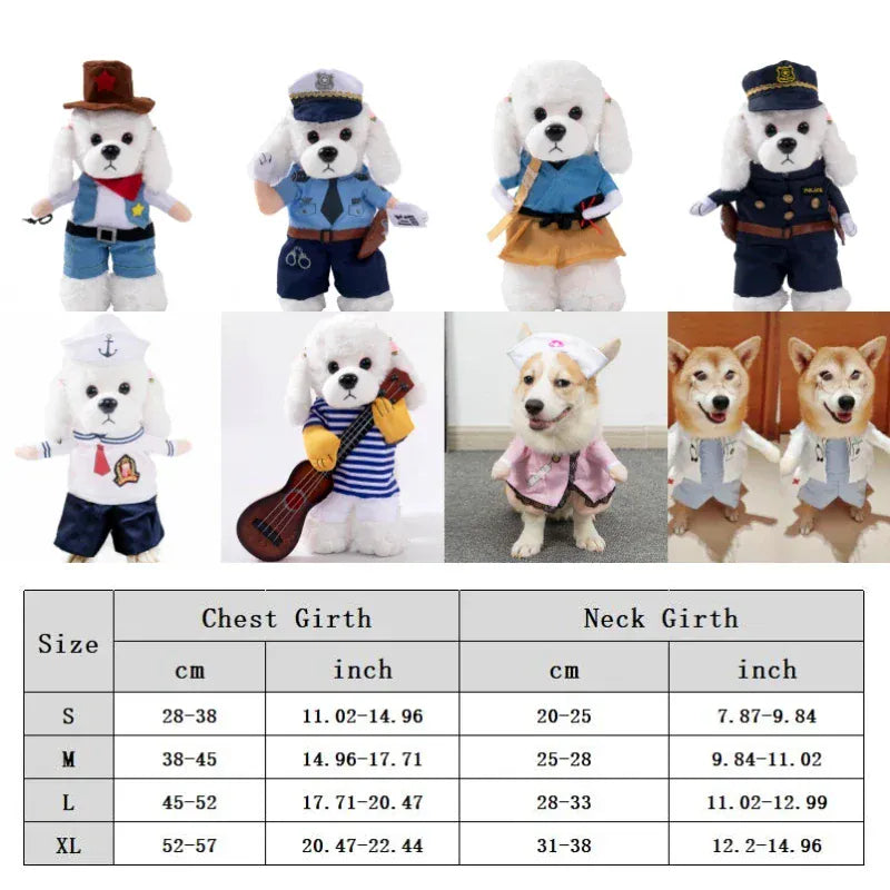 Funny Animal Costume for Dogs & Cats – Hooded Sweatshirt Outfit for Halloween & Cosplay