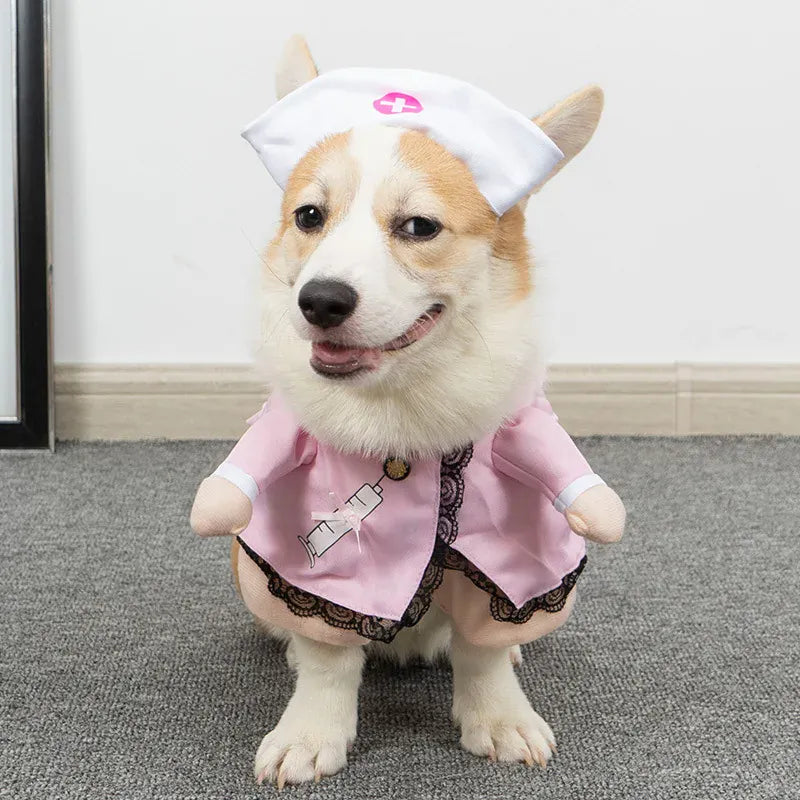 Funny Animal Costume for Dogs & Cats – Hooded Sweatshirt Outfit for Halloween & Cosplay