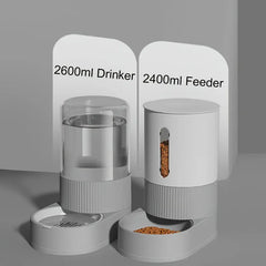 Gravity Automatic Cat Feeder & Water Dispenser - Large Capacity Food Storage Container