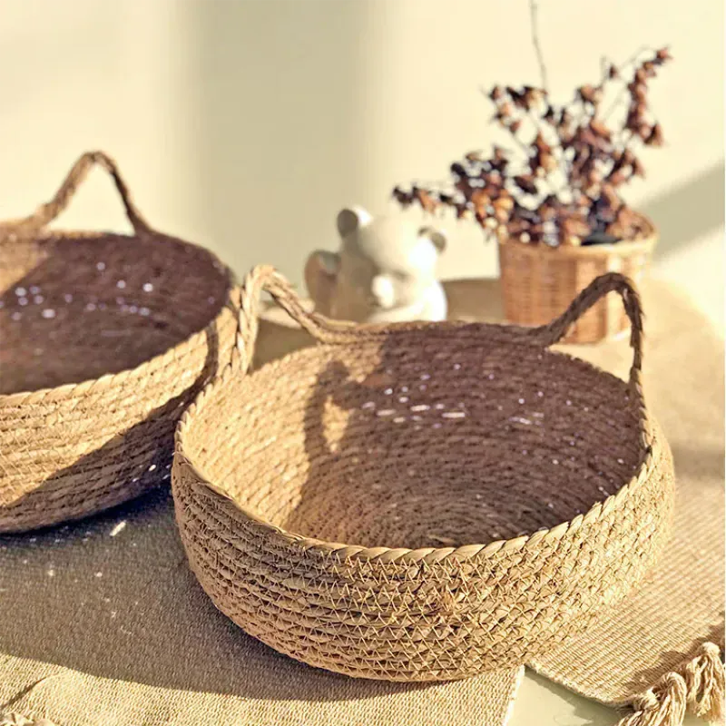 Handmade Vine Woven Cat Nest - 100% Cotton Detachable Four Seasons Bed