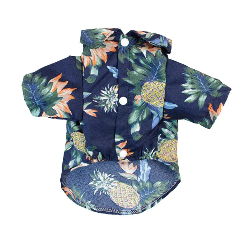 Hawaii Summer Dogs T Shirt For French Bulldog Chihuahua Clothes For Small Dogs Puppy Vest Yorkie Clothing Cats Pet Products