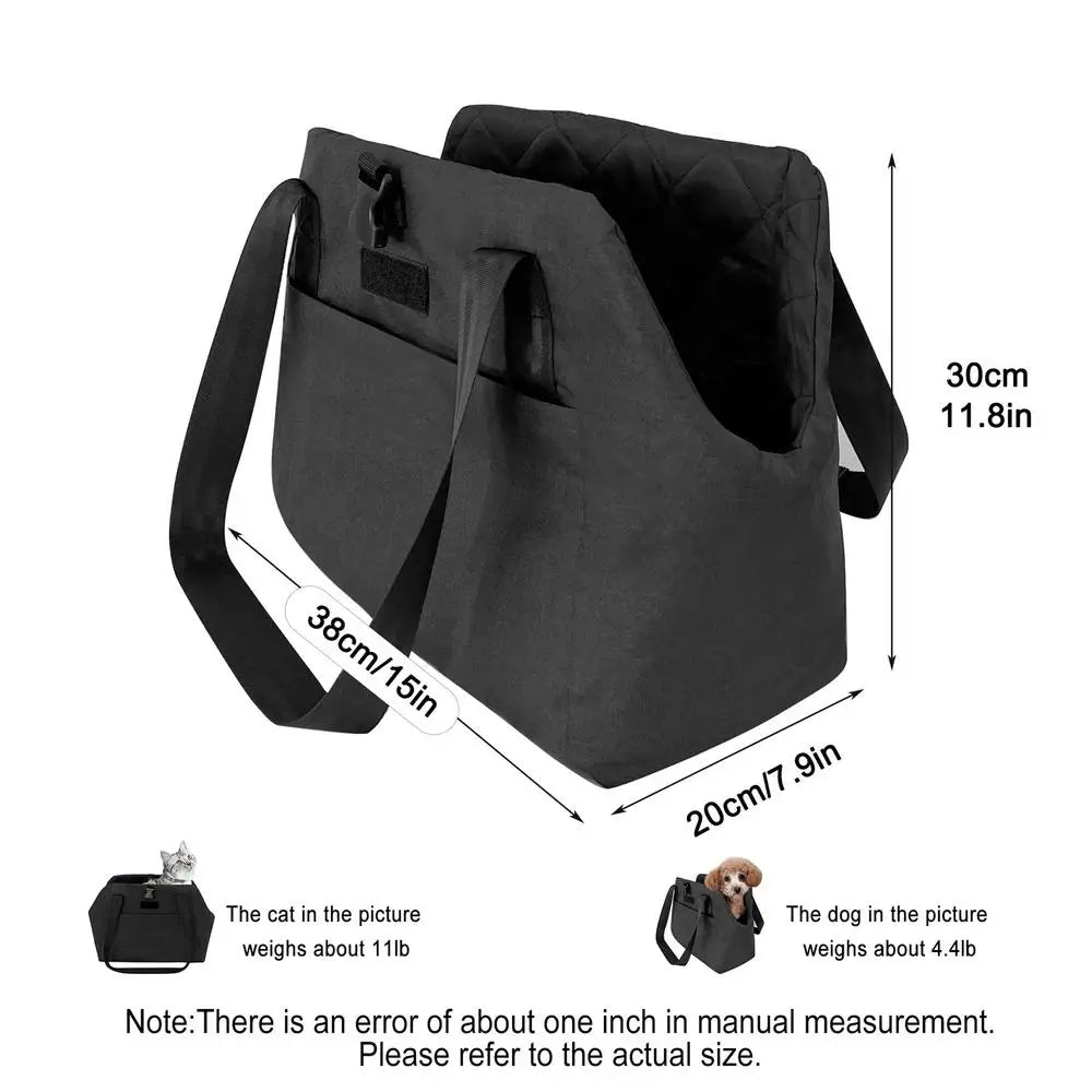 Heated Dog Carrier - USB Warming Pet Shoulder Bag for Small Dogs & Cats