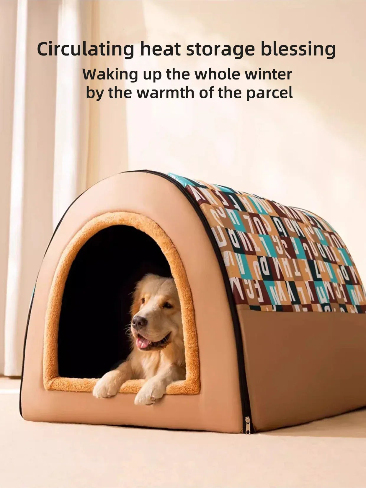 Insulated Large Dog House – Weatherproof Outdoor Kennel with Removable Roof for Extra Big Dogs